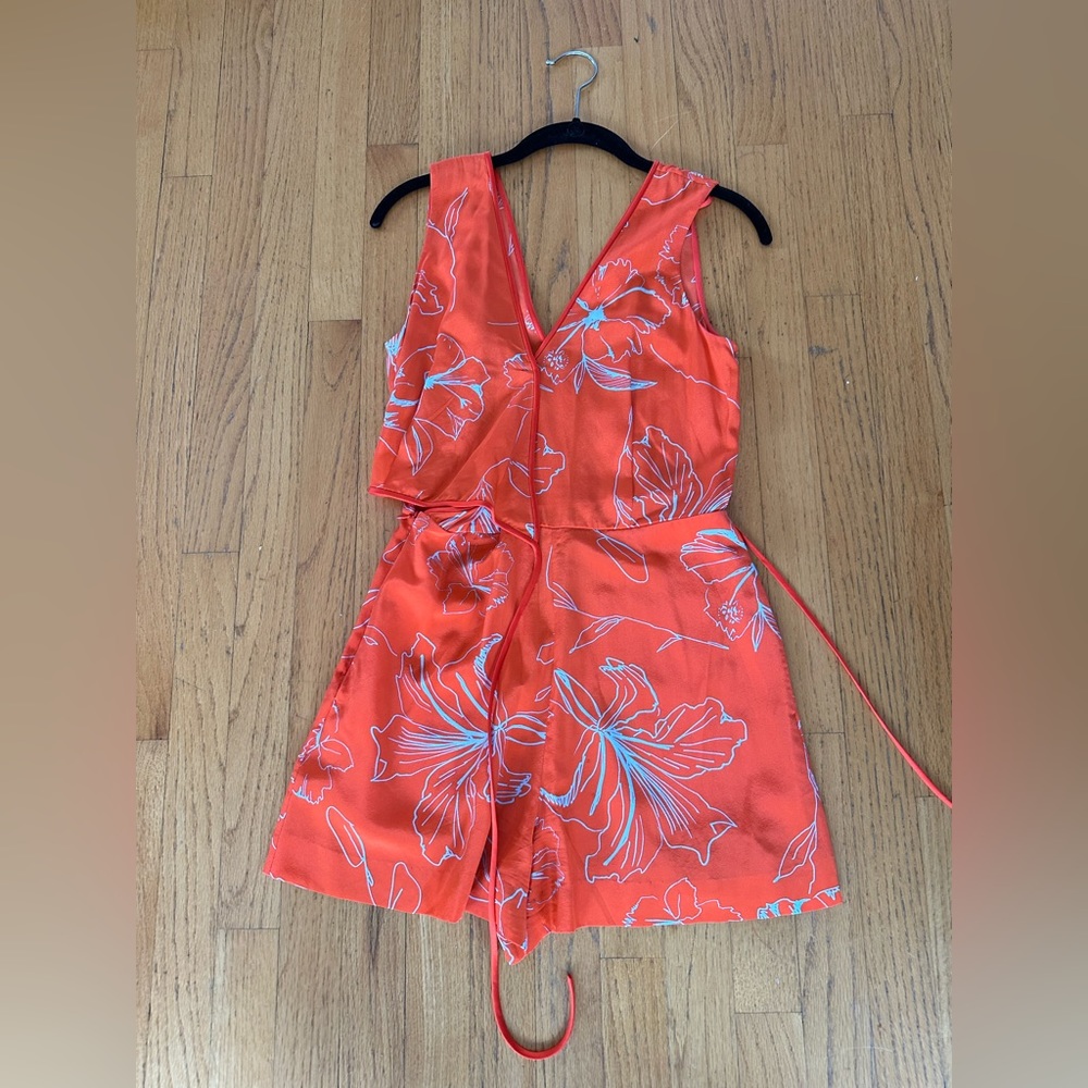 Diane von Furstenberg orange romper